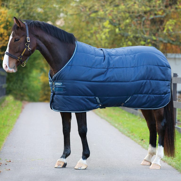 Stalldecke caballos manta manta 210d manta 300g talla 155 cm azul escocesa nuevo