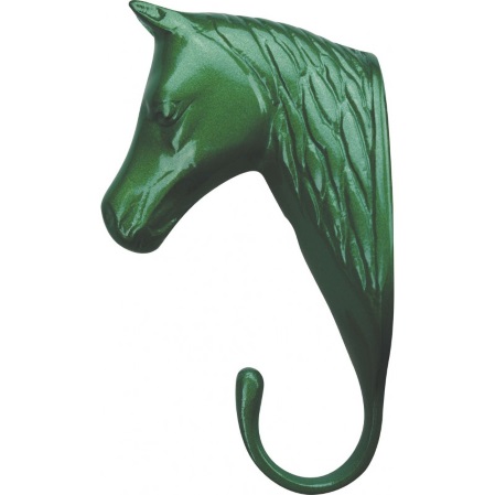 Portabridas cabeza caballo verde.